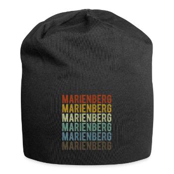 Marienberg Stadt Retro Vintage - Jersey-Beanie - Schwarz - Vorne