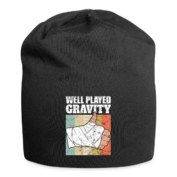 Gebrochener Arm Spruch - Fraktur Gipsarm - Jersey-Beanie - Schwarz - Vorne