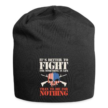 US patriotic quotes, patriot, patriots - Jersey Beanie - black - Front