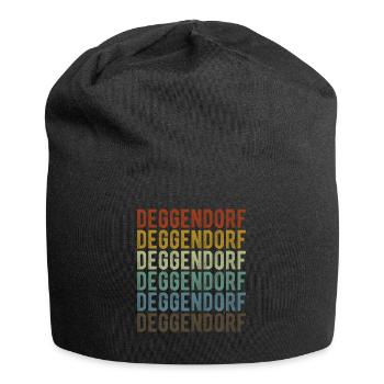 Deggendorf Stadt Retro Vintage - Jersey-Beanie - Schwarz - Vorne