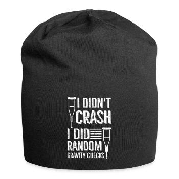 Gravity Checks - Knochenbruch Fraktur - Jersey-Beanie - Schwarz - Vorne