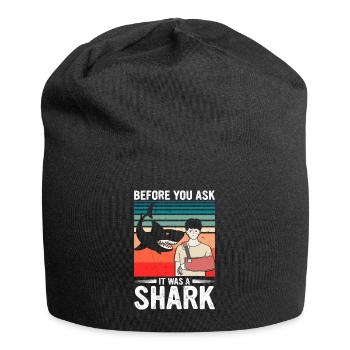 Before You Ask It Was A Shark - Knochenbruch - Jersey-Beanie - Schwarz - Vorne