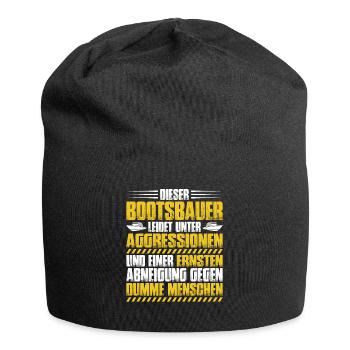 Bootsbauer Bootsbau Schiffbauer Schiffbau Boote - Jersey-Beanie - Schwarz - Vorne