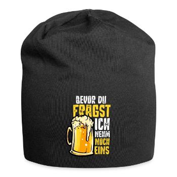 Bier Trinken, Party Bier Saufen - Jersey-Beanie - Schwarz - Vorne