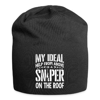 Help From Above Is A Sniper - Jersey Beanie - black - Front