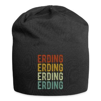 Erding Stadt Retro Vintage - Jersey-Beanie - Schwarz - Vorne