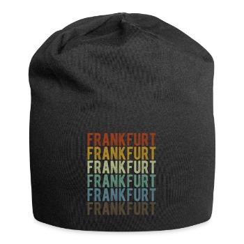 Frankfurt Stadt Retro Vintage - Jersey-Beanie - Schwarz - Vorne