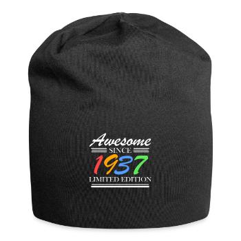 1937 - Jahrgang 1937 - Fantastisch seit 1937 - Jersey-Beanie - Schwarz - Vorne
