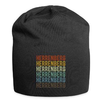 Herrenberg Stadt Retro Vintage - Jersey-Beanie - Schwarz - Vorne