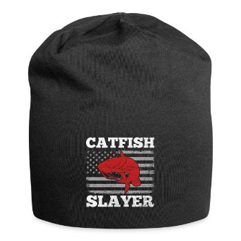 Wels Slayer - Wels Catfish Hunter - Jersey-Beanie - Schwarz - Vorne