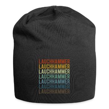 Lauchhammer Stadt Retro Vintage - Jersey-Beanie - Schwarz - Vorne