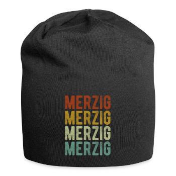 Merzig Stadt Retro Vintage - Jersey-Beanie - Schwarz - Vorne