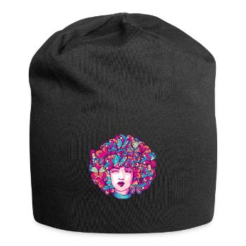 Afro Girl Butterfly Black Story Melani - Jersey Beanie - black - Front