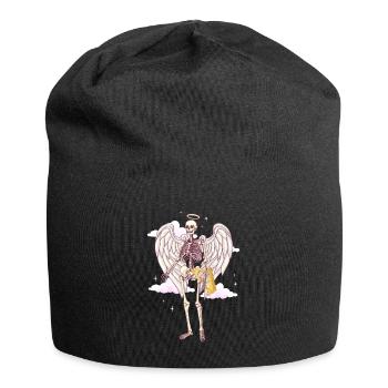 Angelcore Esthétique Gothique Ange Squelette Crâne - Bonnet en jersey - noir - Devant
