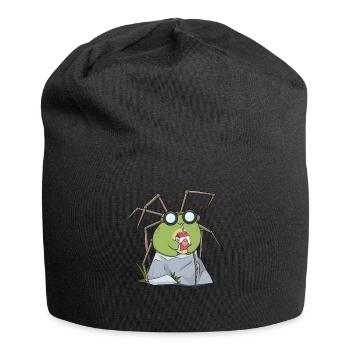 Biopunk Kawaii Frog Strawberry Milk - Jersey Beanie - black - Front