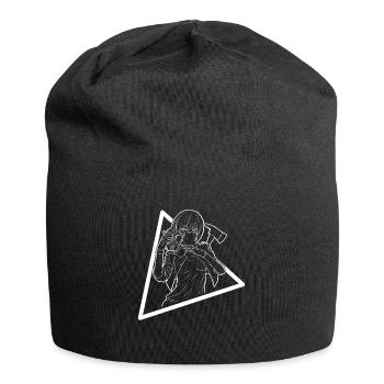 Zombiecore Aesthetic Anime Girl Mask - Jersey Beanie - black - Front