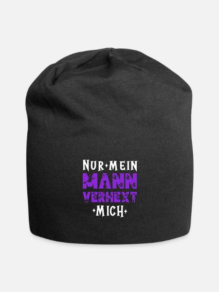 Lustiger Hexe Hexen Halloween Spruch - Jersey-Beanie - Schwarz