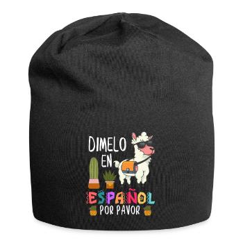 Spanischlehrer, Spanisch Unterrichten - Jersey-Beanie - Schwarz - Vorne