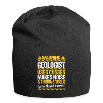 Géologue Géologue Géologue Géologie Géologine - Bonnet en jersey - noir - Devant