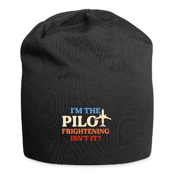 Ich Bin Pilot - Flugkaptiän Passagierflugzeug - Jersey-Beanie - Schwarz - Vorne