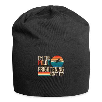 Ich Bin Pilot - Flugkaptiän Passagierflugzeug - Jersey-Beanie - Schwarz - Vorne