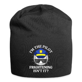 Ich Bin Pilot - Flugkaptiän Passagierflugzeug - Jersey-Beanie - Schwarz - Vorne