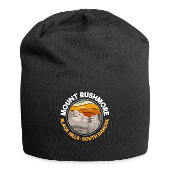 Mount Rushmore, Black Hills Dakota du Sud - Bonnet en jersey - noir - Devant