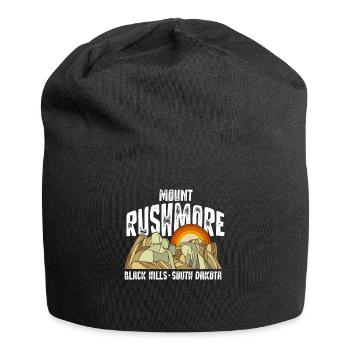 Mount Rushmore, Black Hills Dakota du Sud - Bonnet en jersey - noir - Devant