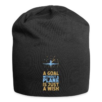 Captain Airline Pilot Jumbo Jet - Jersey Beanie - black - Front