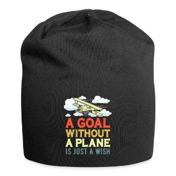 Captain Airline Pilot Jumbo Jet - Jersey Beanie - black - Front