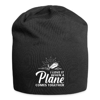 Airline Pilot - Jersey-Beanie - Schwarz - Vorne