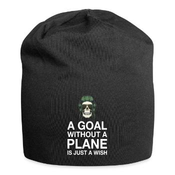 ZItat eines Airline-Piloten ohne Flugzeug - Jersey-Beanie - Schwarz - Vorne