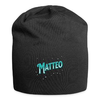 Matteo Namen personalisiert - Jersey-Beanie - Schwarz - Vorne