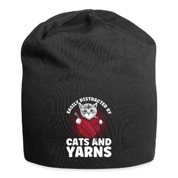 Knitting Knitting Knitting Lovers Gift - Jersey Beanie - black - Front