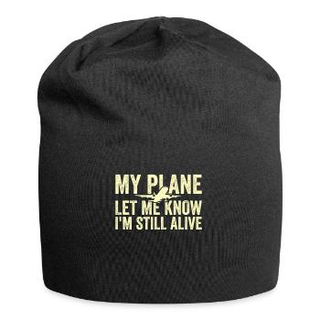 Jeu de mots d’aviation de pilote de ligne pour un pilote de compagnie - Bonnet en jersey - noir - Devant