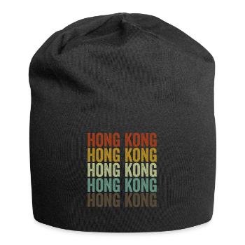 Hong Kong Hong Kong Retro Vintage - Bonnet en jersey - noir - Devant