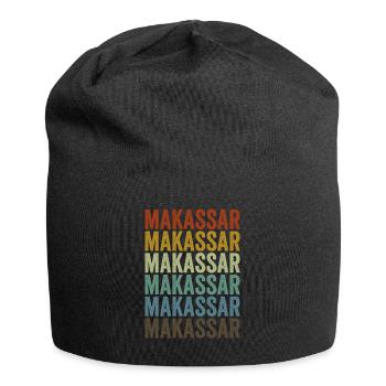 Makassar Indonésie Rétro Vintage - Bonnet en jersey - noir - Devant