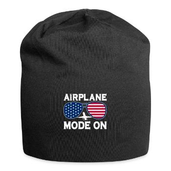 Airplane Fashion Airplane Pilot Saying - Jersey Beanie - black - Front