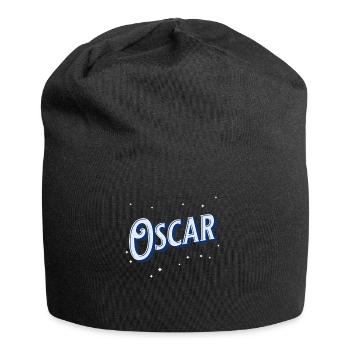 Oscar Namen personalisiert - Jersey-Beanie - Schwarz - Vorne