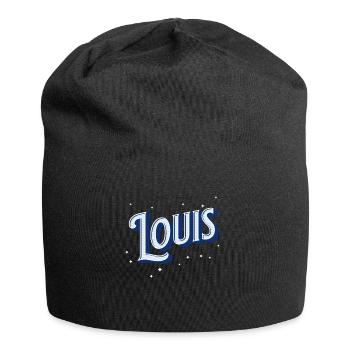 Louis Namen personalisiert - Jersey-Beanie - Schwarz - Vorne