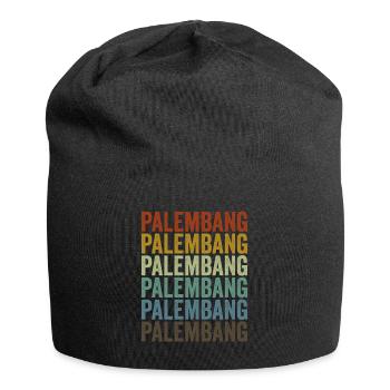 Palembang Indonesia Retro Vintage - Jersey Beanie - black - Front