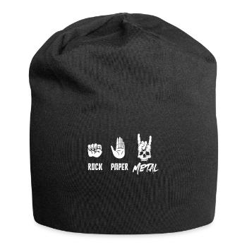 Metal -Musik, Rockpapiermetallmusik - Jersey-Beanie - Schwarz - Vorne