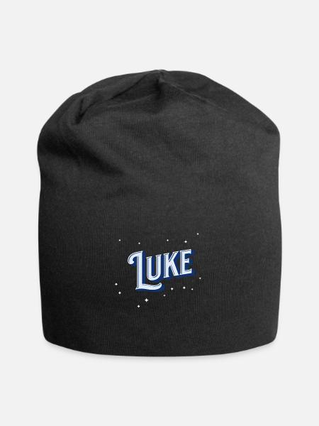 Luke Namen personalisiert - Jersey-Beanie - Schwarz