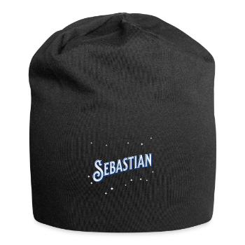 Sebastian Namen personalisiert - Jersey-Beanie - Schwarz - Vorne