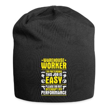 Fachkraft für Lagerlogistik Warehouse Worker Lager - Jersey-Beanie - Schwarz - Vorne