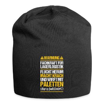 Fachkraft für Lagerlogistik Warehouse Worker Lager - Jersey-Beanie - Schwarz - Vorne
