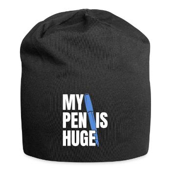Mein Stift ist riesig - Jersey-Beanie - Schwarz - Vorne