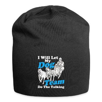 Dog sledding Sledding Dog sledding - Jersey Beanie - black - Front