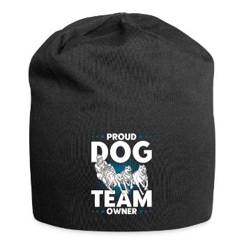 Dog sledding Dog sledding Sledding - Jersey Beanie - black - Front