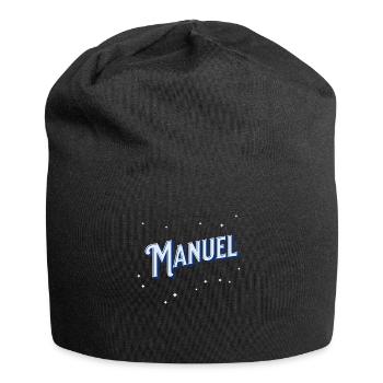 Manuel nom personnalisé - Bonnet en jersey - noir - Devant